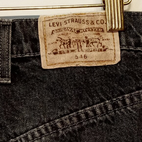 LEVI'S 546 Jeans Men's 42 x 32 Vintage Black Loose Pleated Made in USA - Picture 10 of 13